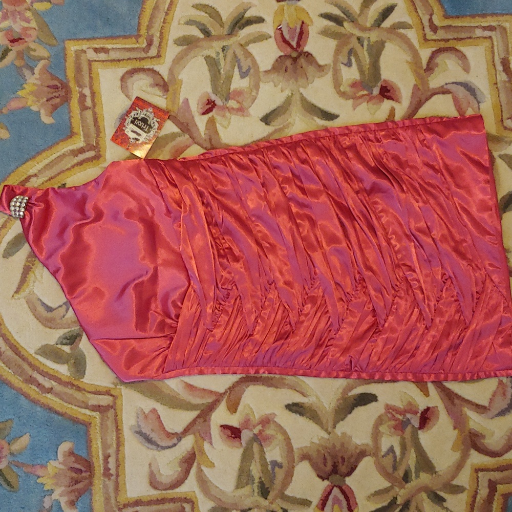 Trixxi Braided One-Shoulder Dress, P2P 15 in.